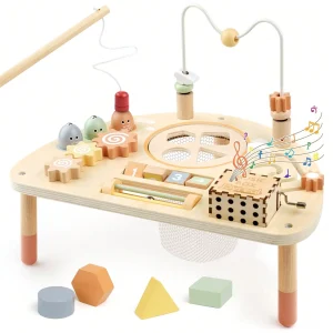 Vanplay Kids Activity Table, 8‑In‑1 Wooden Sensory Play