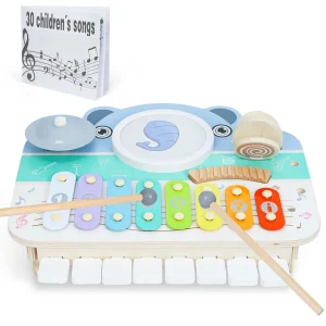 Baby Wooden Music Play Table Toy Multifunction